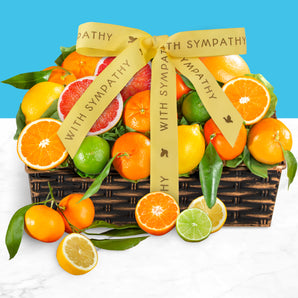 Sympathy Sweet Sunshine Citrus Fruit Gift Basket