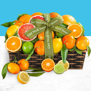 Get Well Soon Sweet Sunshine Citrus Fruit Gift Basket