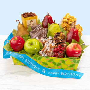 Happy Birthday Orchard Delight Fruit and Gourmet Basket