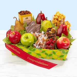 Congratulations Orchard Delight Fruit and Gourmet Basket