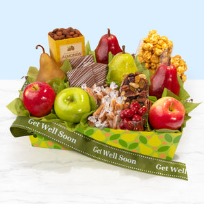 Get Well Soon Orchard Delight Fruit and Gourmet Basket