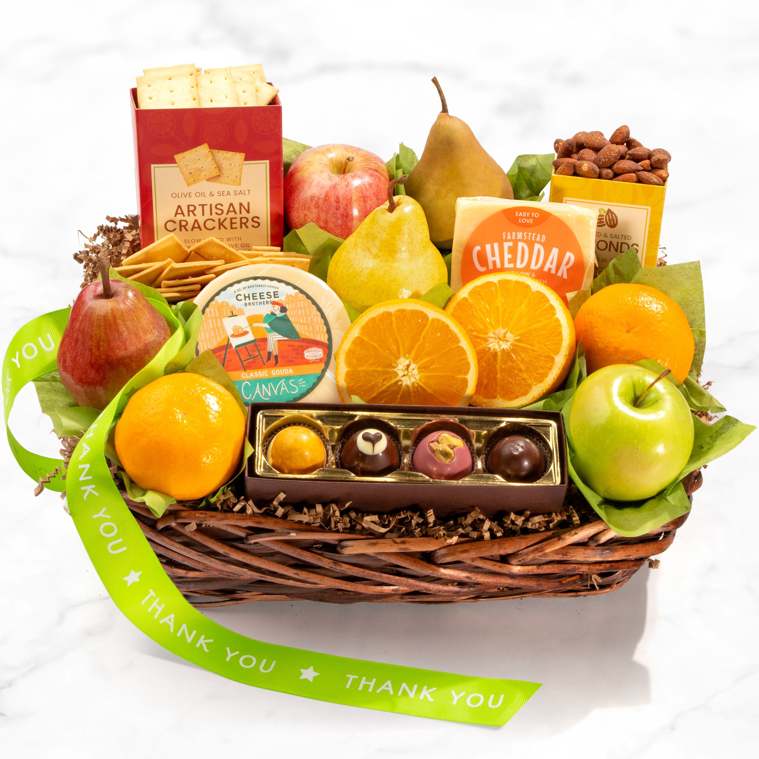 Fruitfully The Deluxe Thank You Fruit Basket – Fruitfully