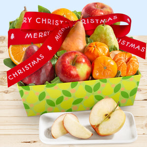 Merry Christmas Fruit Favorites Basket