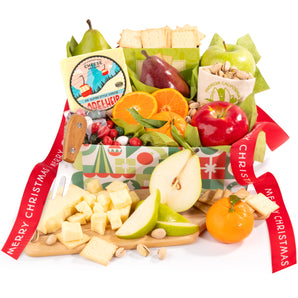 Christmas Fruit & Cheese Gift Basket