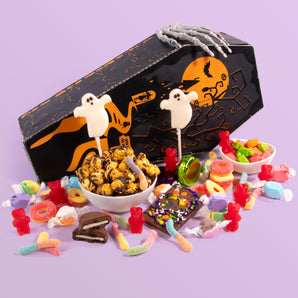 Spooky Halloween Treats in Coffin Box